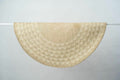 Natural White Triangle 4' Round Area Rug