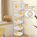 5-Tier 360° Rotating Bookcase & Storage Tower