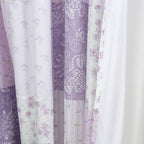 Lavender Floral Patchwork Curtain Set