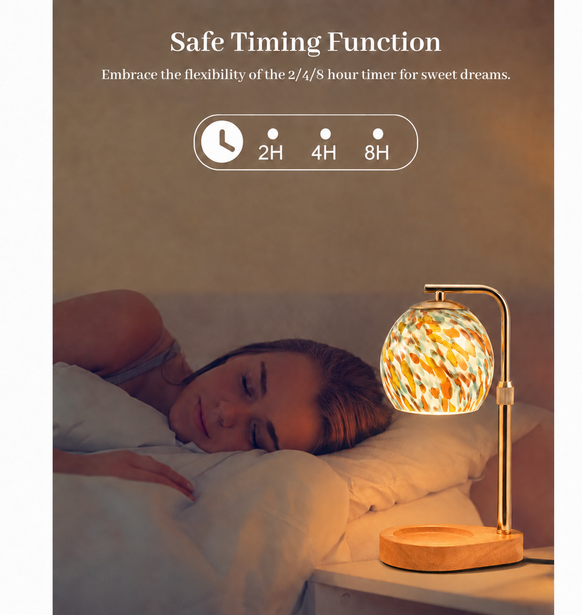 Adjustable Candle & Simmer Pot Warmer Lamp with Timer