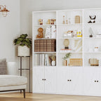 6-Tier Industrial Bookcase with Storage Doors