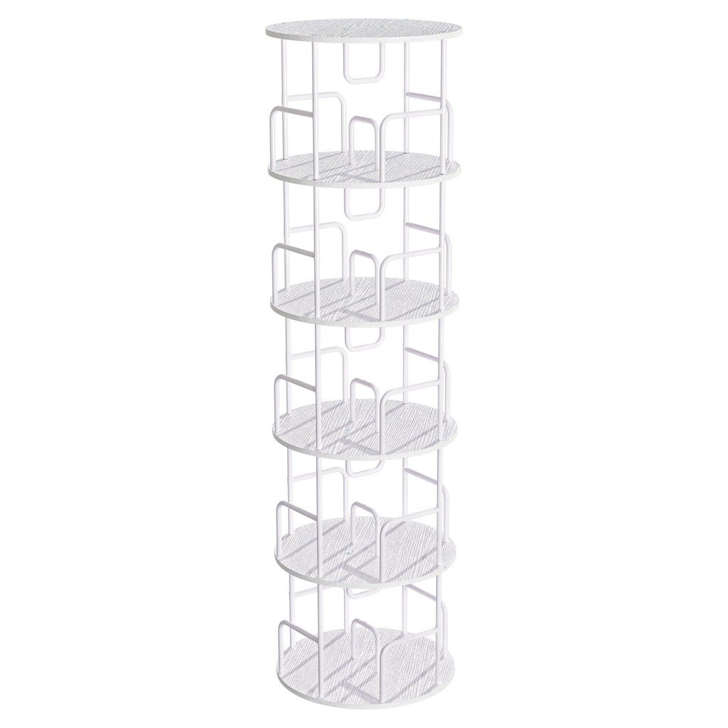 5-Tier 360° Rotating Bookcase & Storage Tower