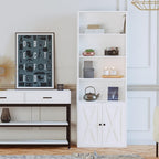 6-Tier Industrial Bookcase with Storage Doors
