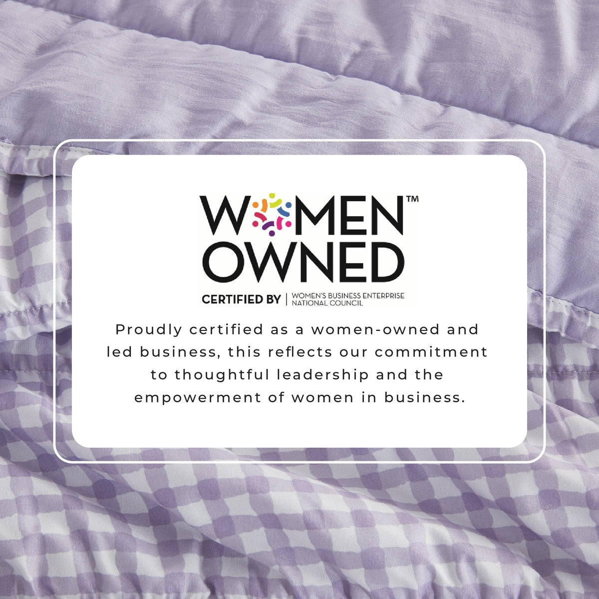 Purple Gingham Quilt Set