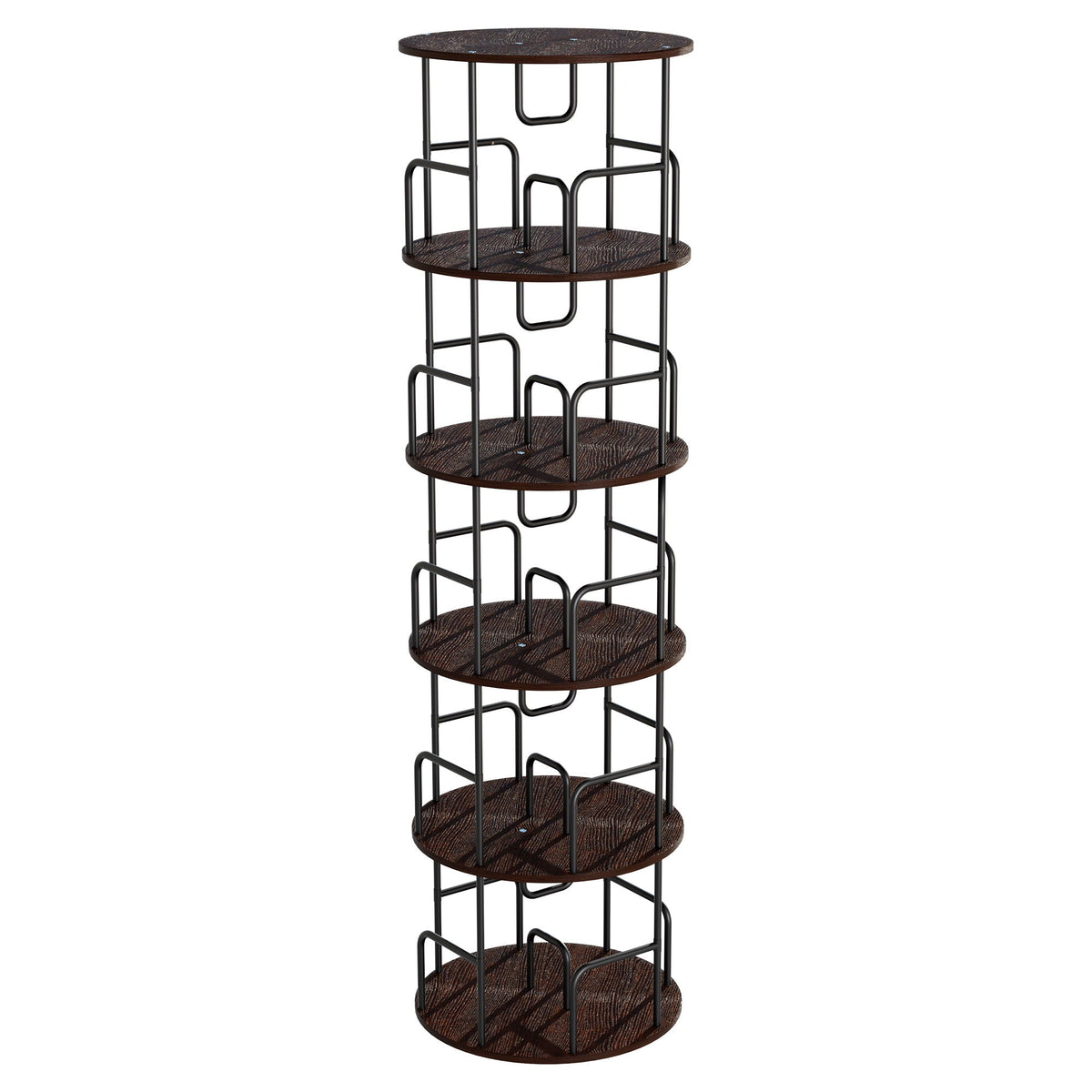 5-Tier 360° Rotating Bookcase & Storage Tower