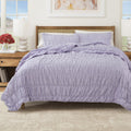 Purple Gingham Quilt Set