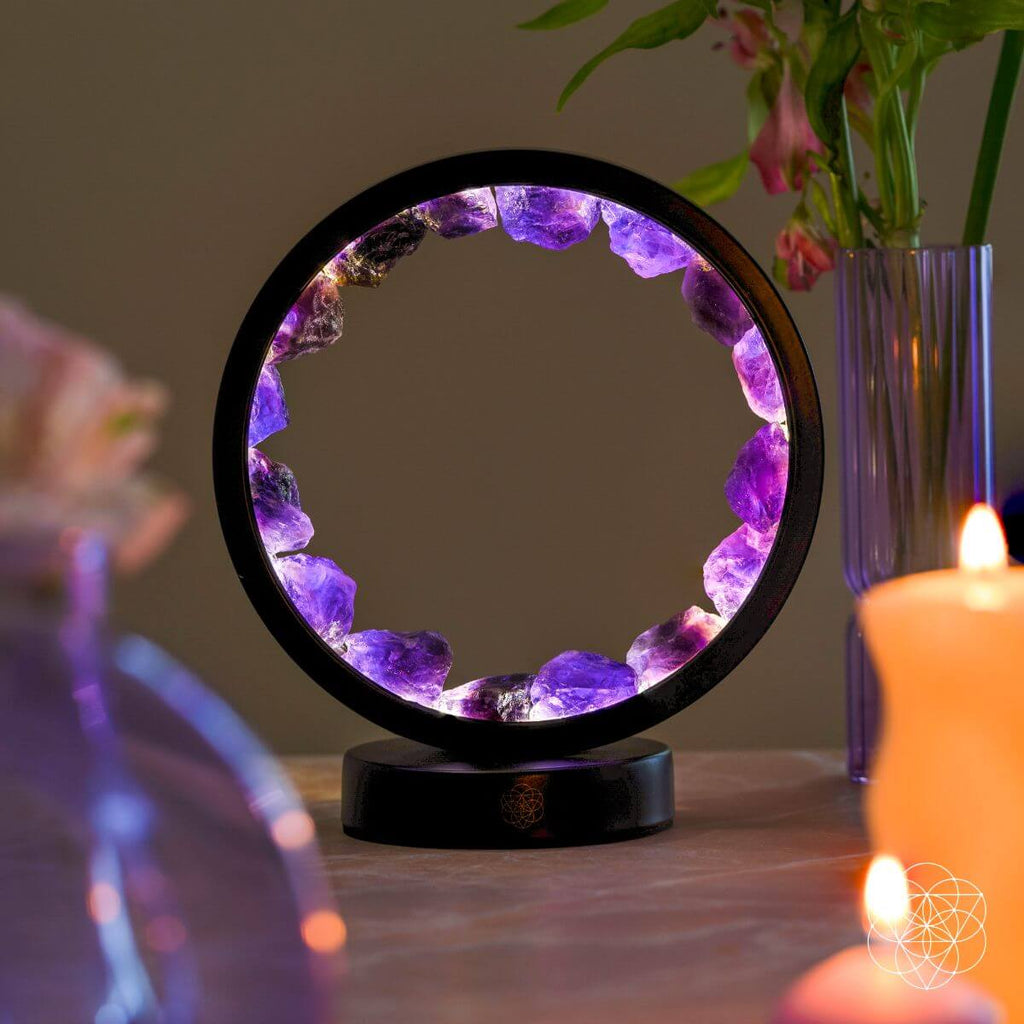 Amethyst-Inspired Ambient LED Table Lamp