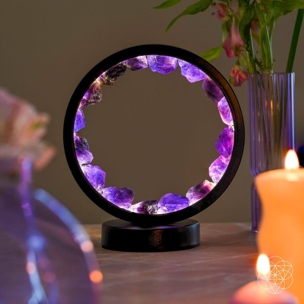 Amethyst-Inspired Ambient LED Table Lamp