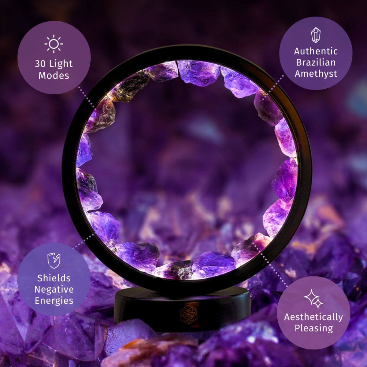 Amethyst-Inspired Ambient LED Table Lamp