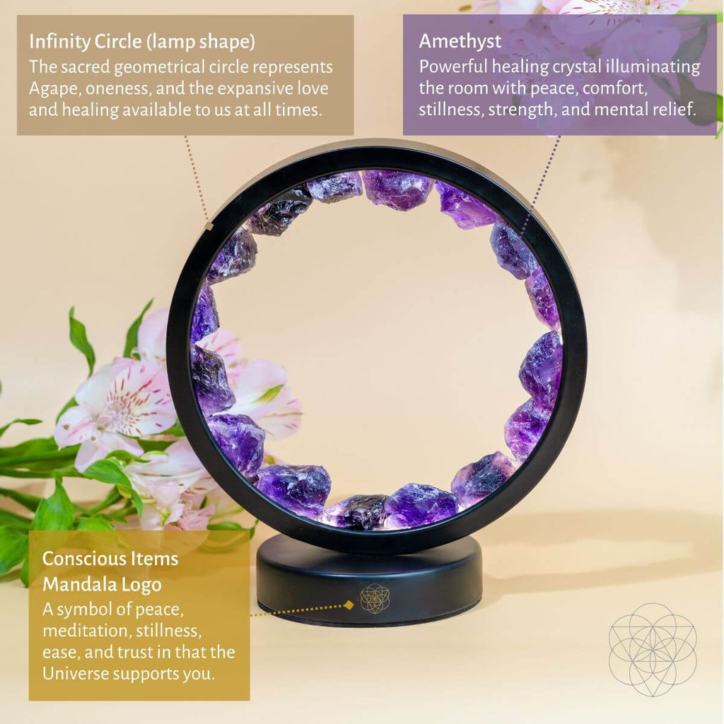 Amethyst-Inspired Ambient LED Table Lamp
