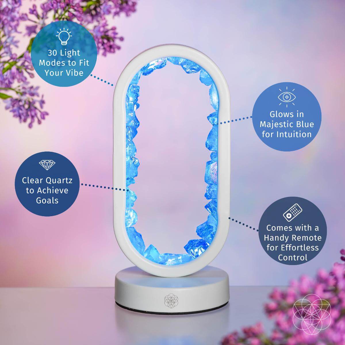 Clear Quartz Ambient LED Table Lamp