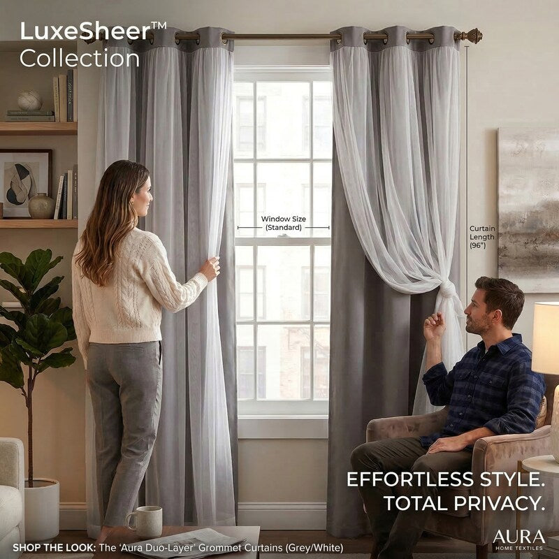 Layered Sheer & Blackout Curtain Set