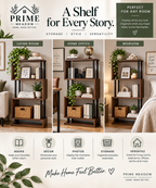 4-Tier S-Shaped Bookcase & Display Shelf