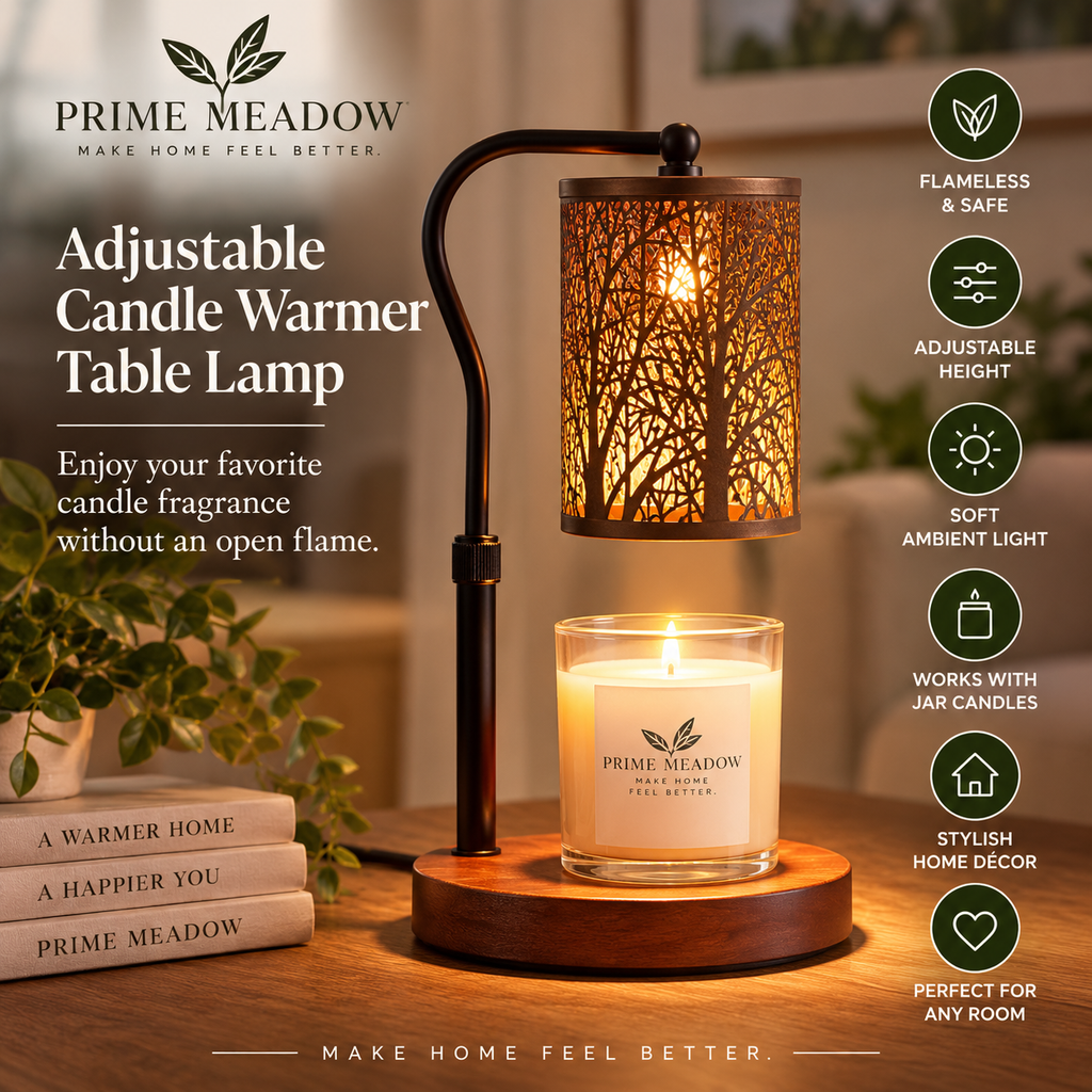 Adjustable Candle Warmer Table Lamp