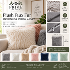 Plush Faux Fur Decorative Pillow Cover
