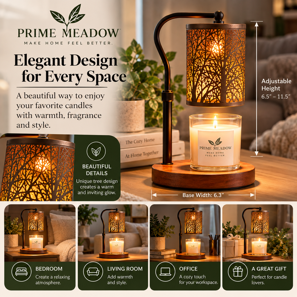 Adjustable Candle Warmer Table Lamp
