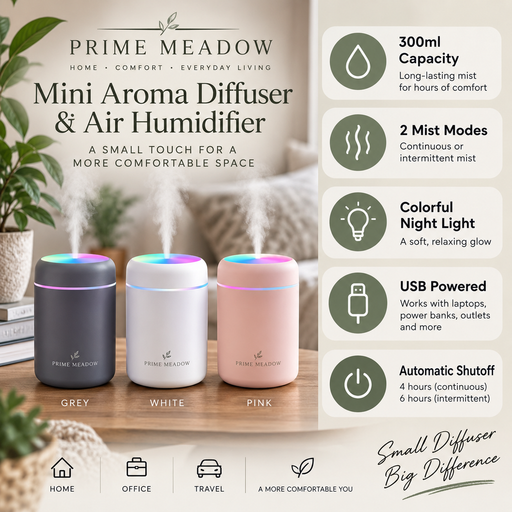Mini Aroma Diffuser & Air Humidifier