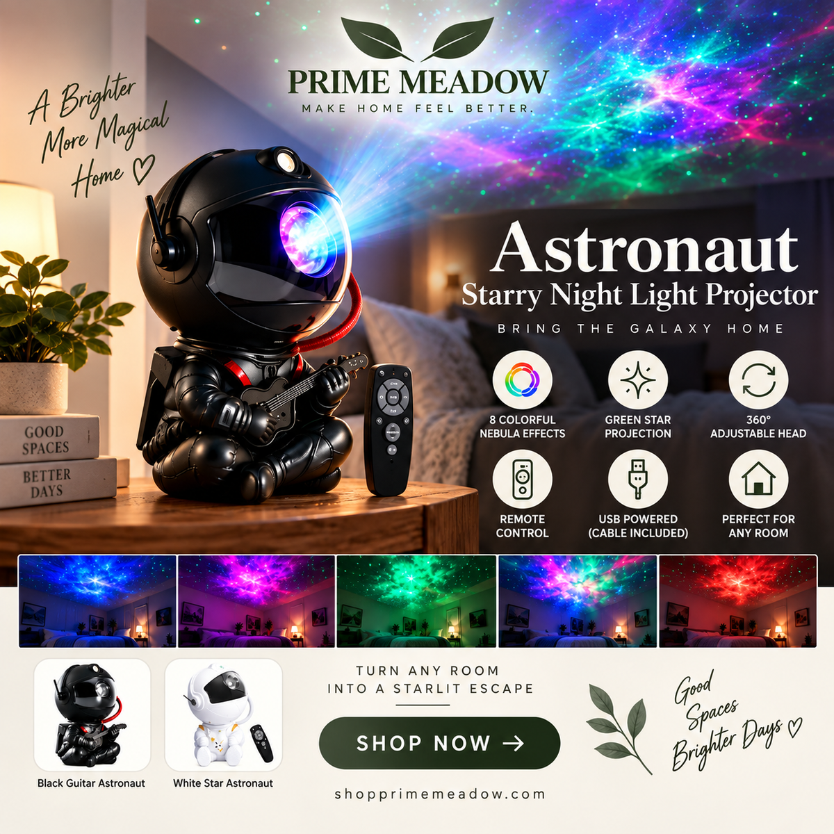 Astronaut Starry Night Light Projector