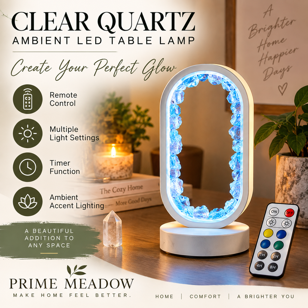 Clear Quartz Ambient LED Table Lamp