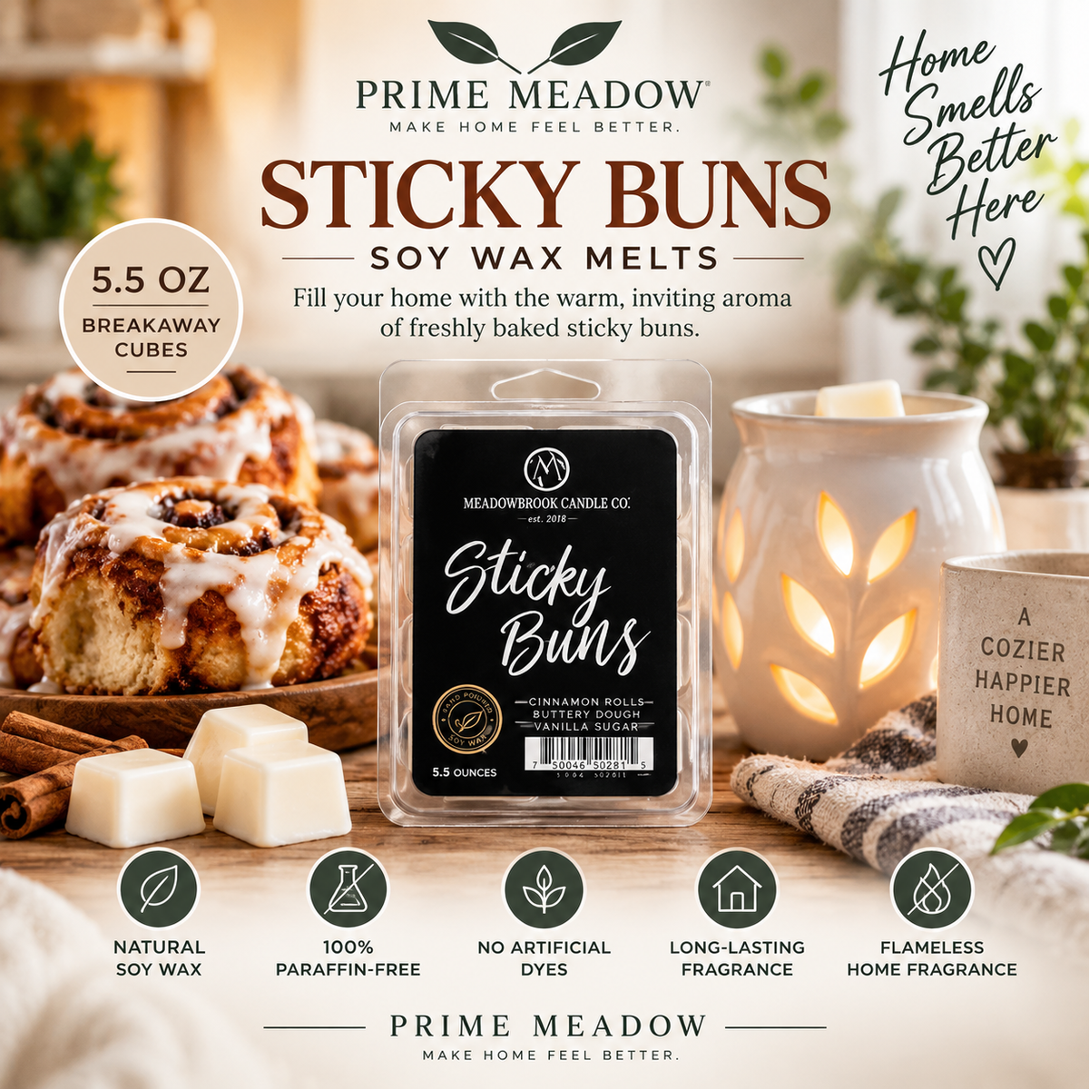 Sticky Buns Soy Wax Melts – 5.5 oz