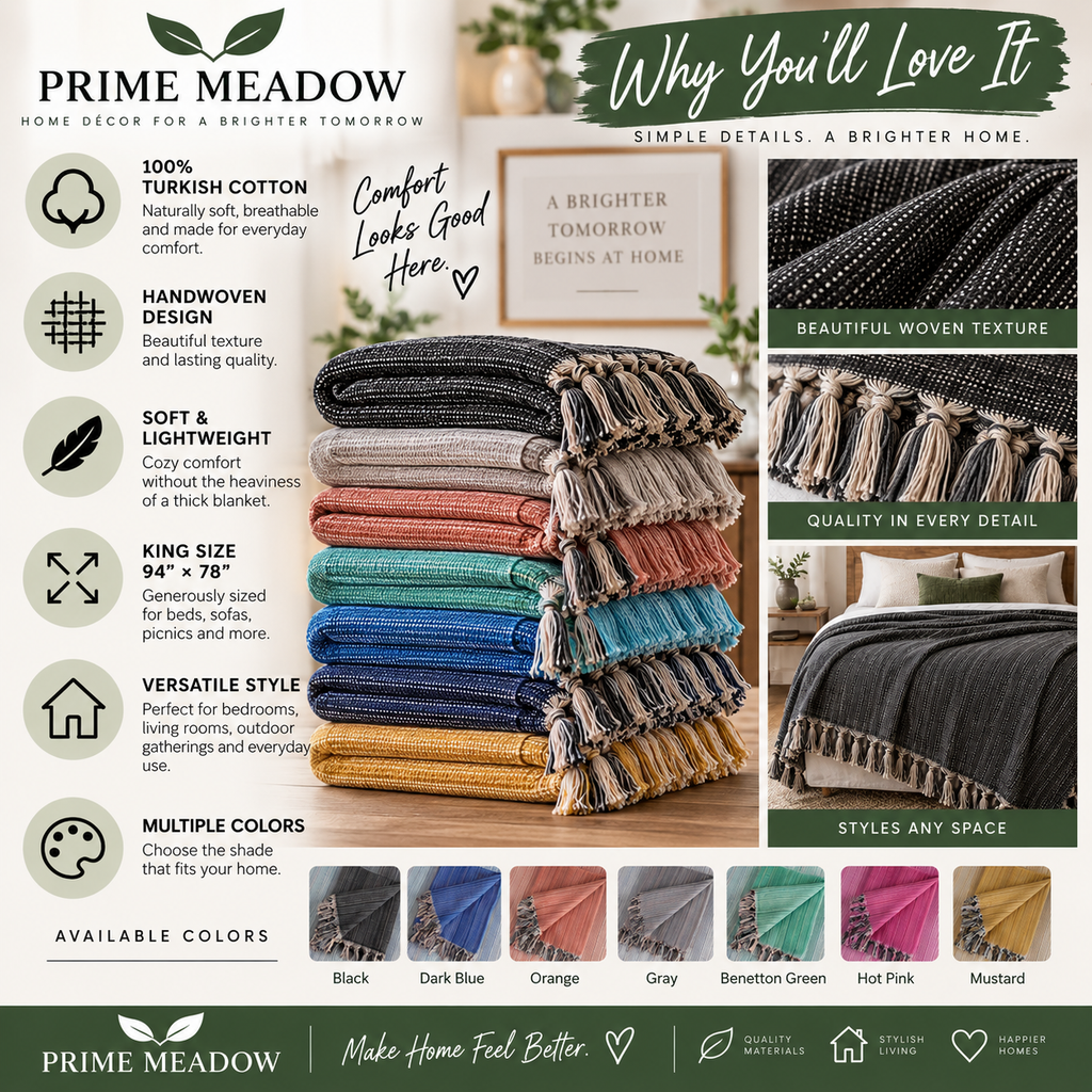 Premium Turkish Cotton King Size Blanket