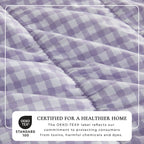 Purple Gingham Quilt Set