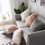 Plush Faux Fur Decorative Pillow Cover