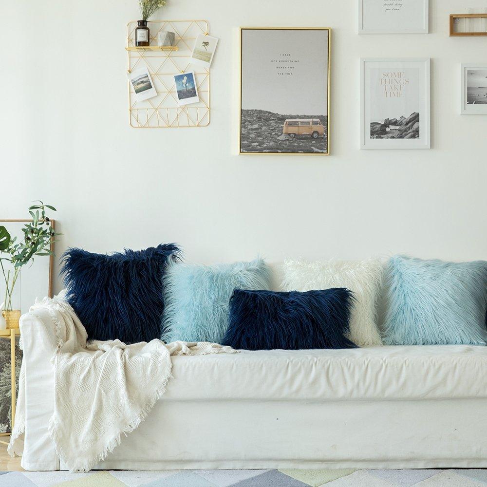 Plush Faux Fur Decorative Pillow Cover
