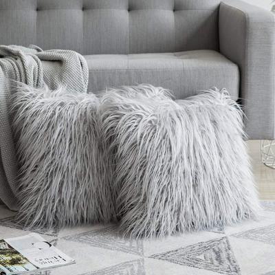 Plush Faux Fur Decorative Pillow Cover