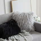 Plush Faux Fur Decorative Pillow Cover
